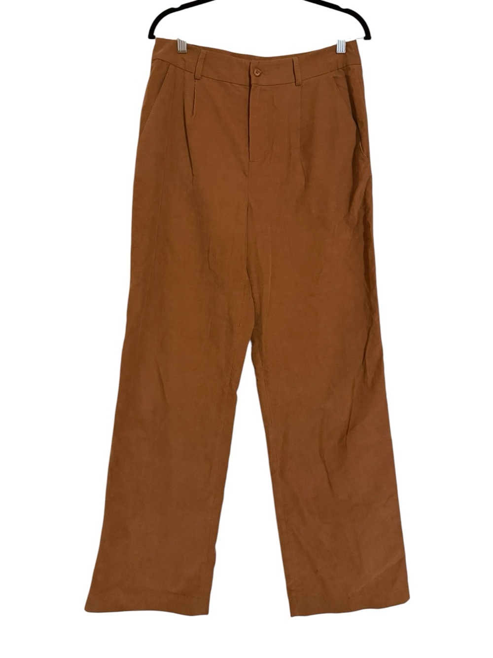 Kule The City Pants Coffee Camel Wide Leg Pleated Trouser Size 6 - Picture 3 of 7